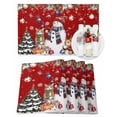 thumbnail image 1 of Christmas Placemats Set of 4, Red Poinsettia Snowman Place Mats Christmas Tree Balls Squirrel Cat Placemat Table Decoration for Kitchen Table Dinner Xmas Party Decor Indoor Outdoor 13x19 Inch, 1 of 9