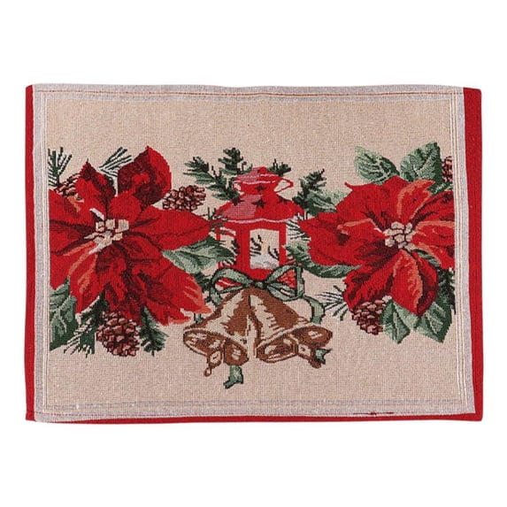 Christmas Placemats Set of 4, Xmas Holiday Placemats Set of 4 13x17 Inch for Dining Table, Christmas Place Mats Table Decor for Kitchen Dining Room Home