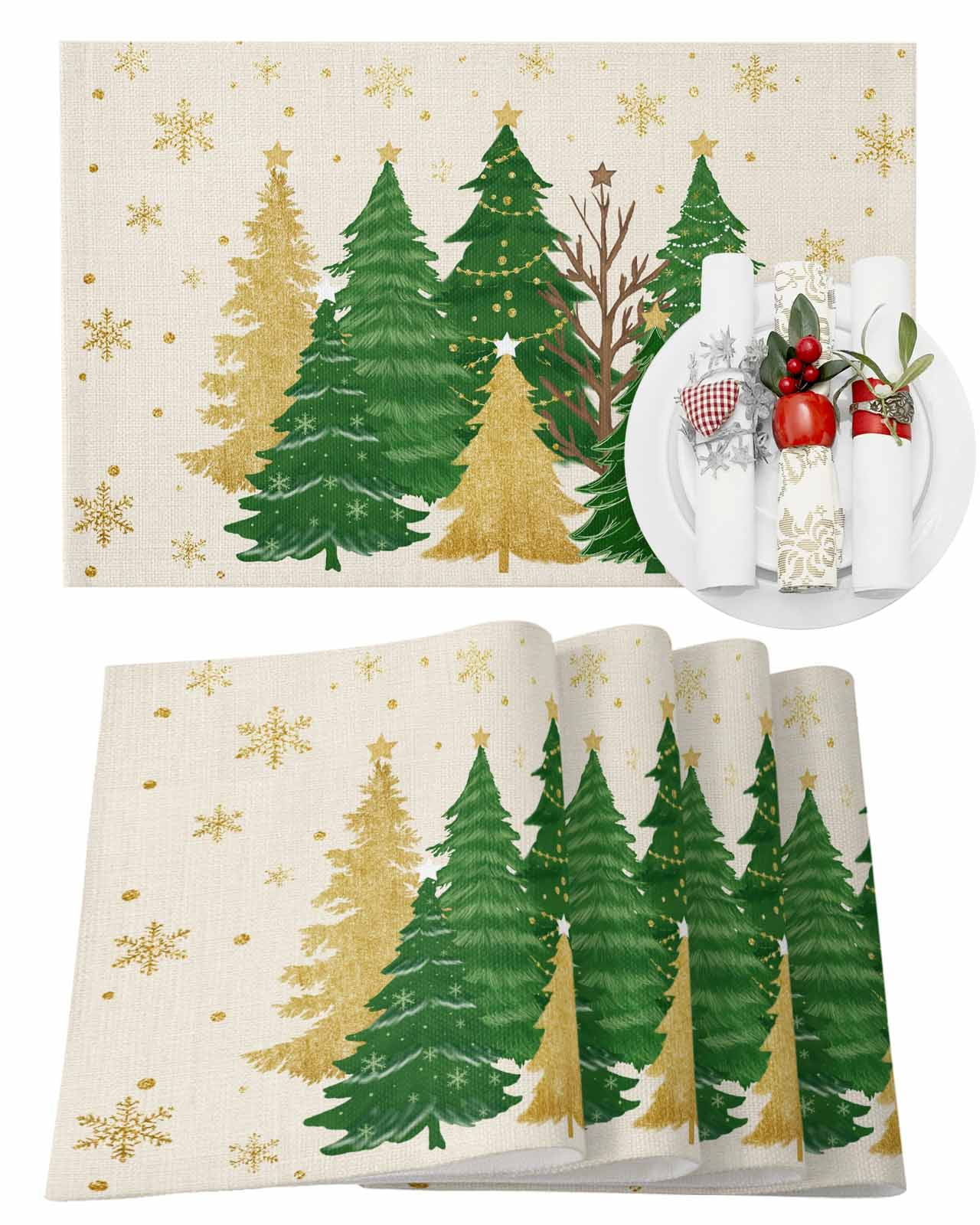 Christmas Placemats Set Of 6null