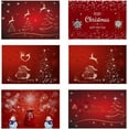 thumbnail image 1 of Christmas Placemats Set of 6, Heat Resistant Non-Slip Red Place Mats for Kitchen Dining Table, Washable Durable Cloth Table Mats Holiday Decor, 18x12 Inch, 1 of 6
