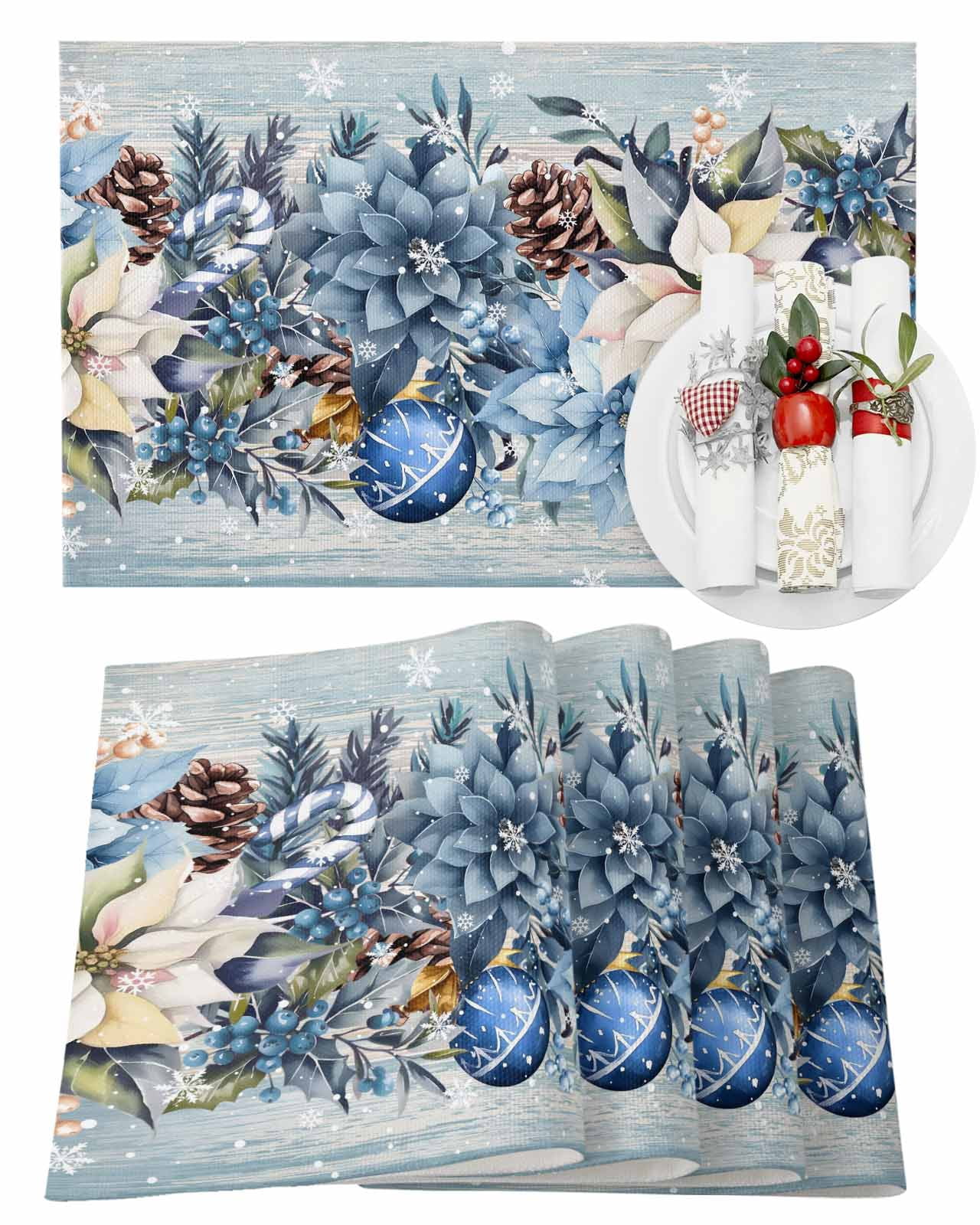 Christmas Placemats Set Of 6null