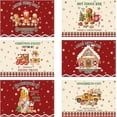 thumbnail image 1 of Christmas Placemats Set of 6 Red White Merry Christmas Table Mats Kitchen Mat for Dining Table Washable Linen Xmas Tree Gingerbread Dining Place Mat Table Decoration for Holiday Decor 12 x 18inch, 1 of 6