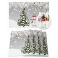 thumbnail image 1 of Christmas Placemats Set of 6 Snowman Snowflake Xmas Tree Ball Winter Grey Heat Insulation Washable Place Mats, Rustic Non-Slip Table Mats for Dining Table Party Kitchen Decor,13x19 Inch, 1 of 4