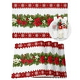 thumbnail image 1 of Christmas Placemats Set of 6 Xmas Floral Poinsettias Pine Leaf Snowflakes Winter Heat Insulation Washable Place Mats, Rustic Non-Slip Table Mats for Dining Table Party Kitchen Decor,13x19 Inch, 1 of 4