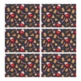 thumbnail image 1 of Christmas Placemats Set Of 6, 12x18 Inch, Heat Resistant & Washable, Non, Durable PVC for Xmas Party Dining Table Decor., 1 of 5