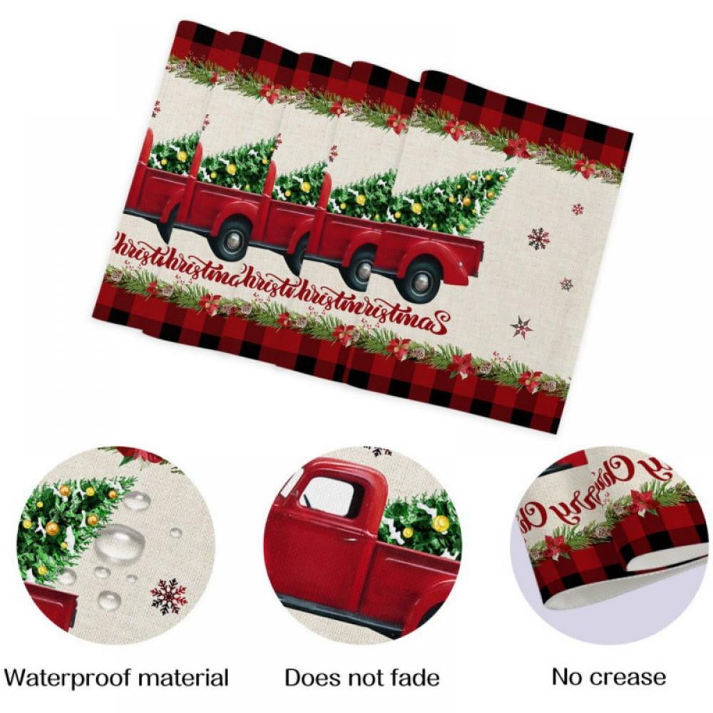 Christmas Placemats Set of 6 Cloth Placemats Place Mats Indoor Set of 6