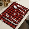 thumbnail image 1 of Christmas Placemats, Table Mats for Christmas, Holiday Dining and Family Gatherings Festive Decorations, Set Of 4 Easy Clean Vinyl Christmas Table Mats for Home Living Room Kitchen Decor, 1 of 8