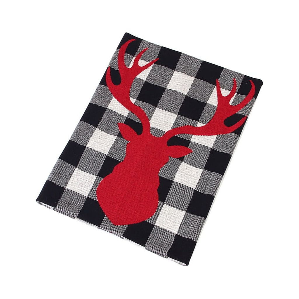 Christmas Plaid Christmas Clearance Knitted Christmas Ornaments Blanket