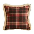 thumbnail image 1 of Christmas Plaid Decorative Throw Pillow Covers Scottish Tartan Cushion Case White Fuzzy Buffalo Checkered Pillowcase for Farmhouse Home Holiday Decor Red and Brown, 18 x 18 Inches, 1 of 5