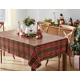 thumbnail image 1 of Christmas Plaid Green and Red Check 52 x 70 inch Vinyl Rectangle Vinyl Flannel Backed Tablecloth, 1 of 9