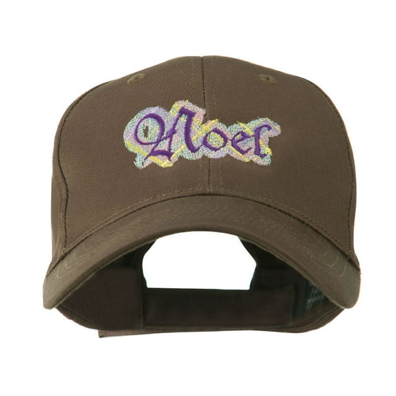 Christmas Plaid Noel Embroidered Cap - Brown OSFM