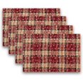 thumbnail image 1 of Christmas Plaid Placemats Set of 4, Red Green Snowflake Buffalo Checkered Tartan Winter Thanksgiving Xmas Table Mats for Dining Room Kitchen Table Decor, 1 of 7