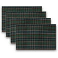 thumbnail image 1 of Christmas Plaid Placemats Set of 4, Green Blue Buffalo Checkered Tartan Winter Thanksgiving Xmas Table Mats for Dining Room Kitchen Table Decor, 1 of 7