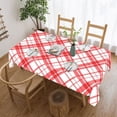 thumbnail image 1 of Christmas Plaid Plaid Rectangular Tablecloth 60"x86" with Lace Edge, Washable Durable Table Cover for Dining, Indoor Outdoor Home Restaurant Decor, 1 of 5