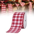 thumbnail image 1 of Christmas Plaid Ribbon Wired, Gingham Ribbon for Holiday Party Xmas Tree Decoration Gifts Wrapping Wreath Bow DIY Crafts Making Supplies Farmhouse Home Decor, 1 of 7