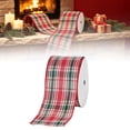 thumbnail image 1 of Christmas Plaid Ribbon Wired, Gingham Ribbon for Holiday Party Xmas Tree Decoration Gifts Wrapping Wreath Bow DIY Crafts Making Supplies Farmhouse Home Decor, 1 of 7