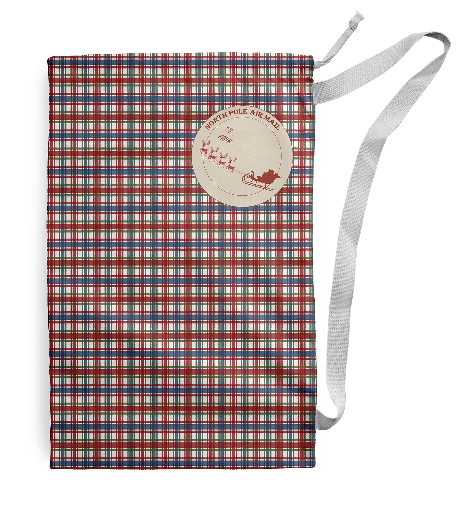 Christmas Plaid Santa Sack