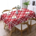 thumbnail image 1 of Christmas Plaid Tablecloth Round 60 Inch Table Cloth Cover Mat Holiday Party Decoration for Dining Room Home Kitchen Picnic, 1 of 6