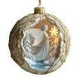 thumbnail image 1 of Christmas Plastic Angel Scene Ornaments, Moon Angel Christmas Hanging Ornaments, Chrismas Ornaments Glitter Scene, Keepsakes Rustic Christmas Tree Decorations for Xmas 3.1Inch, 1 of 7