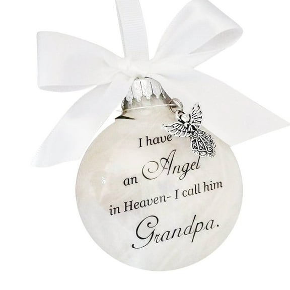 Christmas Plastic Ball Angels Commemorate Ornaments in Heaven Hanging Ball Decoration for Window Garden Lawn 1Piece White