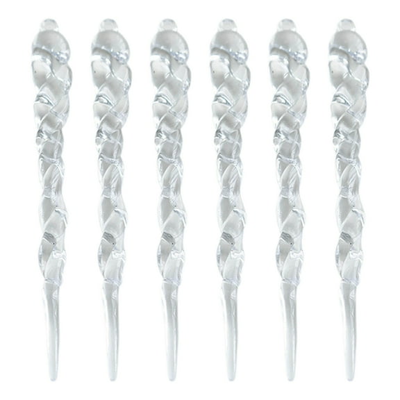 Christmas Plastic Icicle Ornaments, Ongmies 6Pcs Snowflake, Teardrop & Pendant Designs for Christmas Tree Decor, Christmas Decorations Outdoor