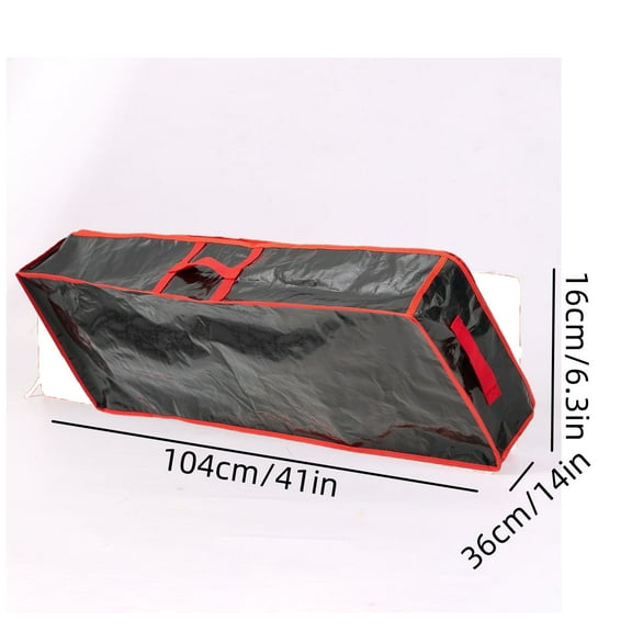 Christmas Plastic Storage Bag for Gift Wrapping, Inner Pockets, Storage Box for Gift Paper and Holiday Accessories, Multifunctional Organizing Bag, Dark Gray