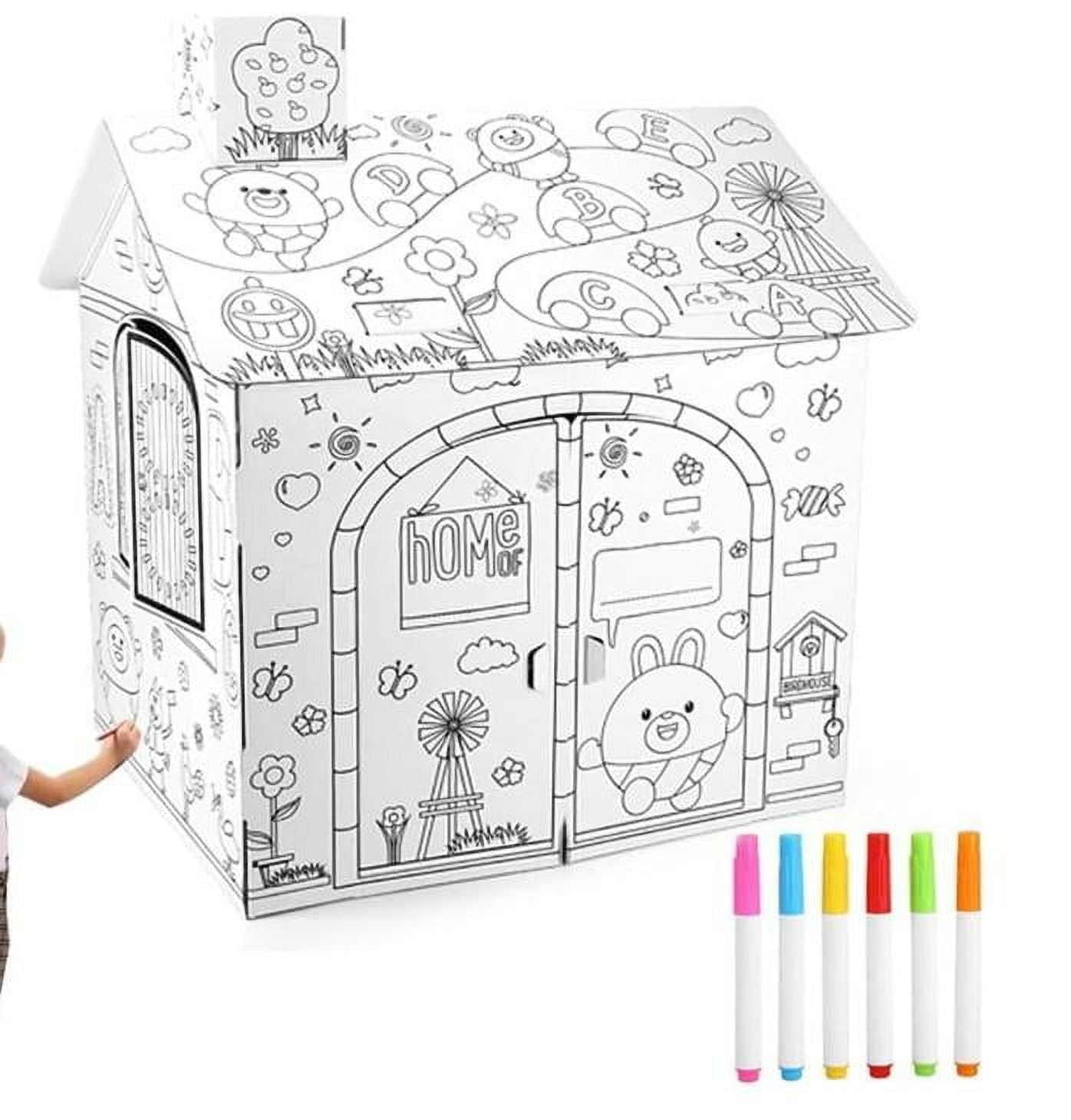 Christmas Playhouse Color,Build and Color Gingerbread Playhouse,Color ...