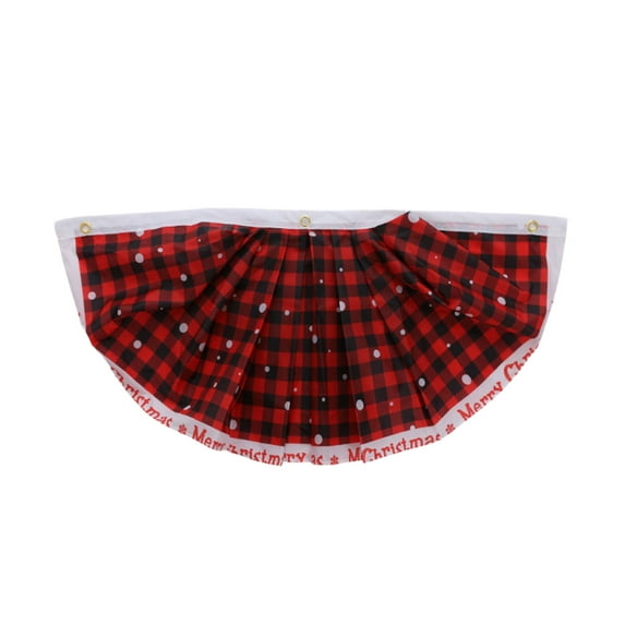 Christmas Pleated Fan Flag Bunting 1.5x3 Ft Christmas Decorations Party Supplies Wall Decor Yard Sign Hanging for Outdoor House Garden Fence Door Support Porch Indoor Lawn Balcony