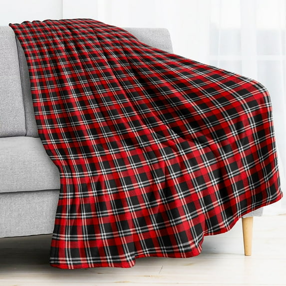 Christmas Plush Blanket, Flannel Throw Blanket, Cozy Christmas Series Plush Nap Blanket for Home Office Travel, Super Soft Flannel, 75x100cm, Machine Washable, Holiday Gift
