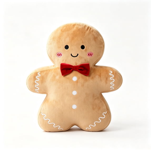 Christmas Plush Gingerbread Man Pillows, Throw Pillows for Couch, Decorative Pillow for Bed Living Room, Cute Pillows for Christmas Decorations Indoor & Winter Holiday Decor & Christmas Gifts