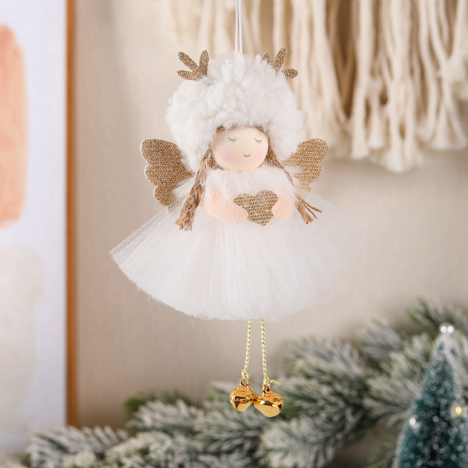 Christmas Plush Skirt Angel Pendant Cute Doll Girl Gift Christmas Tree