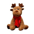 thumbnail image 1 of Christmas Plush Toy, Holiday Soft Doll, Cute Multicolor Elk Snowman Plush with Scarf for Fall Winter Home Decor, 17.7x13.8 Inch Soft Cotton Filled Gift, 1 of 6