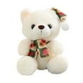 thumbnail image 1 of Christmas Plush Toy, Soft Stuffed Animal, Striped Bear with Santa Hat, Cute Holiday Gift, Cozy and Snuggly Fabric, Perfect for Kids and Adults, Festive Christmas Decoration, 1 of 7