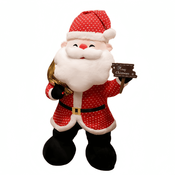 Christmas Plush Toys-Standing Santa Claus Plush Toy-Perfect Christmas Decoration for Home, Office, or Gift Exchange