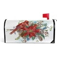 thumbnail image 1 of Christmas Poinsettia Flower and Winter Bird Red Cardinal Magnetic Mailbox Cover Standard Size for Garden Yard Outdoor Decorations-18 x 20.8", 1 of 5