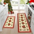 thumbnail image 1 of Christmas Poinsettia Kitchen Mats for Floor 2 Piece Cushioned Anti Fatigue Kitchen Rugs Set Non Skid Merry Christmas Kitchen Floor Carpet Set for Home Kitchen Christmas Decor, 1 of 6