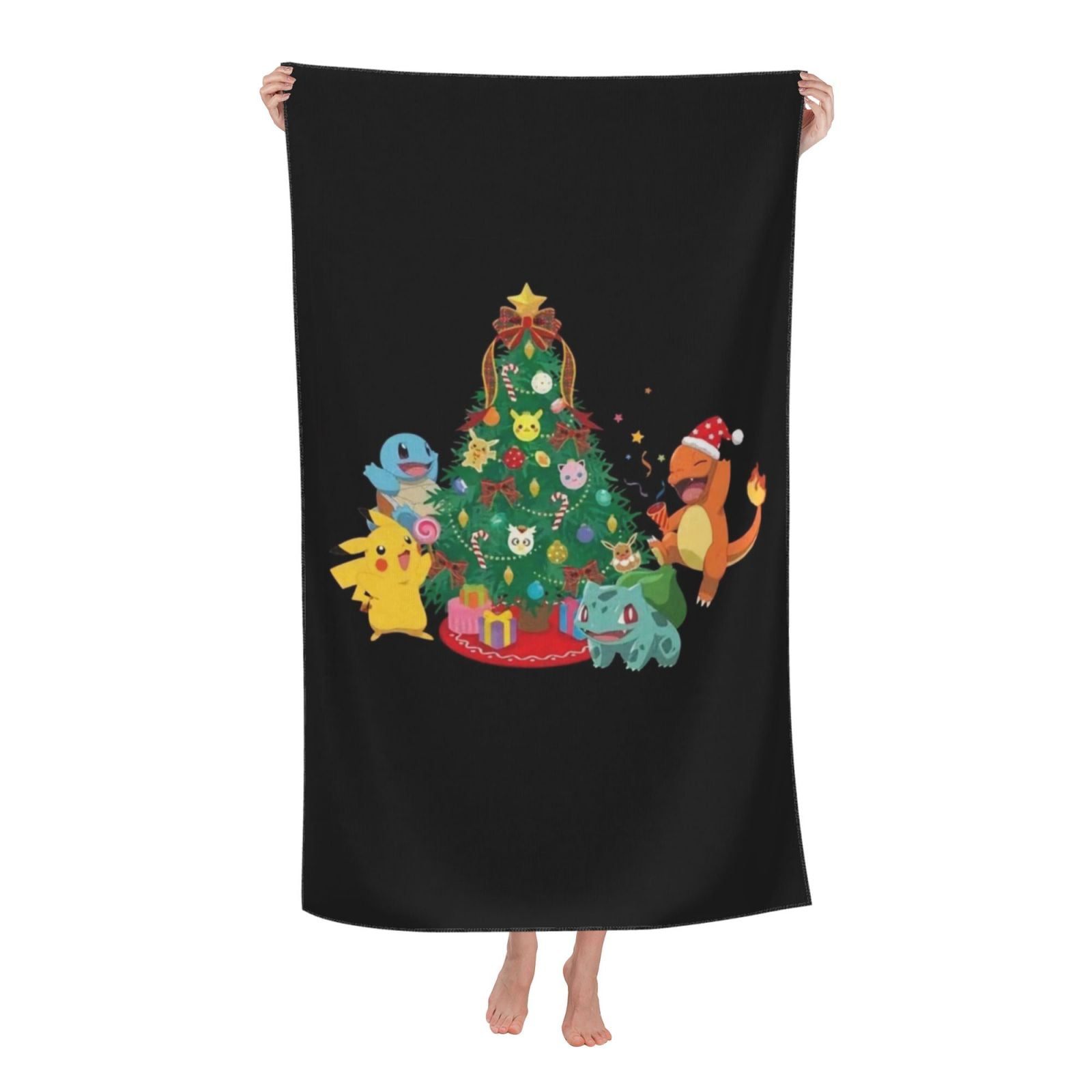 Christmas Pok??mon-Charmander Squirtle Bath Towels for Kids Adults ...