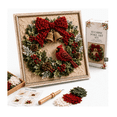 thumbnail image 1 of Christmas Poke Art Kit – 3D Fabric Craft with Pre-Cut Squares, No-Sew Punch Tool, Vintage DIY Decor, Multiple Designs, 1 of 2