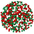 thumbnail image 1 of Christmas Pom Poms Balls, 2000Pcs 1cm/0.4inch Red Green White Pompoms Pom Poms, Crafts Making DIY Holiday Christmas Decorations Supplies, 1 of 7
