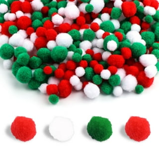  Pom Poms - Red - 3mm - 100 Piece Pom Poms Arts And Crafts - Red  Pompoms For Crafts - Craft Pom Poms - Puff Balls For Crafts