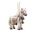 thumbnail image 1 of Christmas Pony Ornaments Set - 3pcs Festive Horse Decorations with Christmas Attire, Unique Xmas Tree Pendant & Gift for Horse Lovers, 1 of 6
