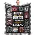 thumbnail image 1 of Christmas Pop Pop Gifts Blanket 60" x 50", Gifts for Pop for Christmas, Pops Gifts for Grandpa, Pop-Pop Gifts, Best Xmas Pop Pop Gifts, Pop Pop Gifts from Granddaughter/Grandkids/Grandchildren, 1 of 6