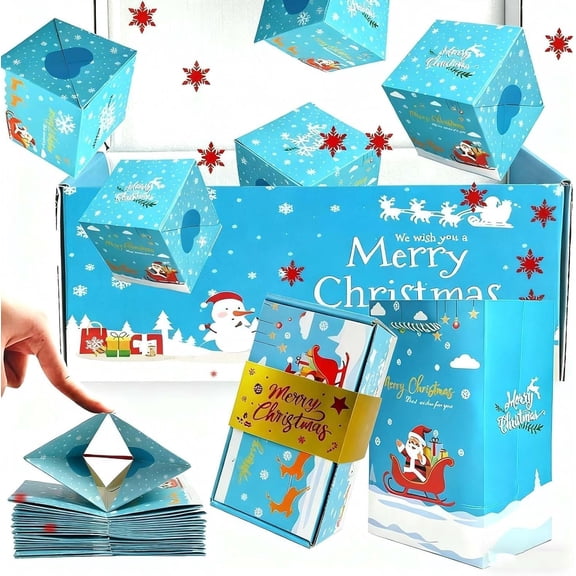 Christmas Pop-Up Surprise Gift Box, Explosion Money Gift Box, Folding Jumping Surprise Box for Christmas Birthday Party Anniversary Gifts
