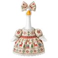 thumbnail image 1 of Christmas Porch Goose Outfit for 23.0 in Goose Statue，F | Lace Dress with Bow, Holiday Print Fabric, Outdoor Lawn Decor, Farmhouse Porch Style, Matching Headband Included (E), 1 of 8
