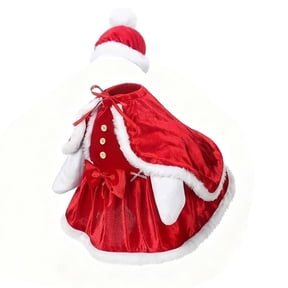 Christmas Porch Goose Outfit 23" Santa Claus Costume Decoration for Yard Garden Lawn Goose Statue