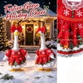 thumbnail image 1 of Christmas Porch Goose Outfit 23 inch Santa Dress with Bow Headpiece Red Holiday Goose Clothes for Front Porch Yard Display Christmas Gift, 1 of 6