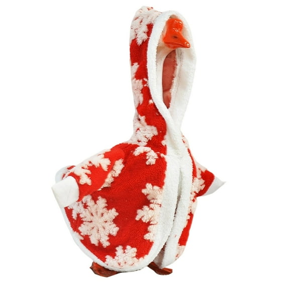 Christmas Porch Goose Outfit - Santa Cement Yard Goose for Lawn & Garden Decor, Funny Holiday Goose Clothes for Outdoor Xmas Decoration, Party & Patio