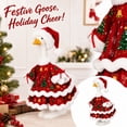 thumbnail image 1 of Christmas Porch Goose Outfit for 23 Inch Statue Xmas Lawn Porch Goose Clothes Red Velvet Cape Dress Costume Holiday Patio Decor, 1 of 5