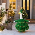 thumbnail image 1 of Christmas Porch Goose Outfits, Cute Winter Porch Goose Clothes, Seasons Costumes for 23" Plastic Goose Statue Patio Yard Garden Lawn Outdoor Decors, Christmas Outdoor Decor, 1 of 9