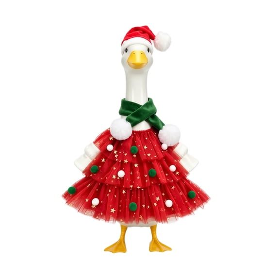 Christmas Porch Goose Outfits For 23 Inch Porch Goose,Porch Goose Clothes Included Hat And Clothes,Christmas Decorations For Patio Yard Holiday Decor